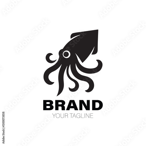Squid Logo. Squid Logo Design. Squid Logo Brand. Squid Logo Vector Design Isolated on White Background