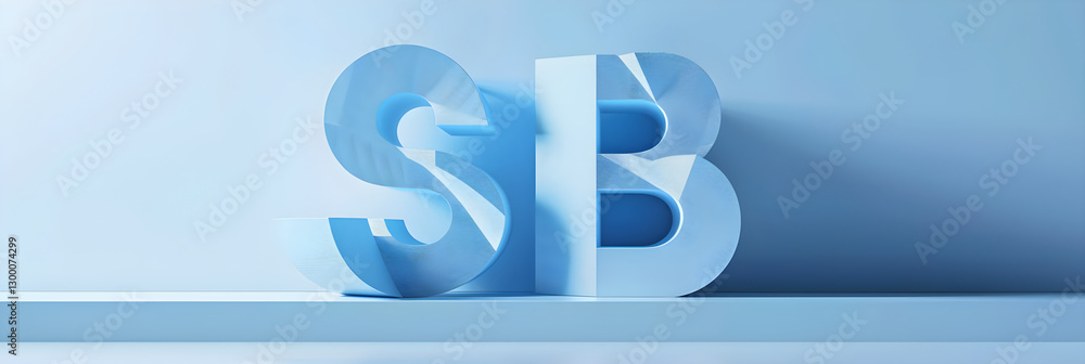 Bold Blue 'SB' Letters Displayed on a Plain White Background Bold Blue 'SB' Letters Displayed on a Plain White Background