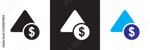 Accounting  icons set. Isolated on white and black background. Vector illustration. EPS 10