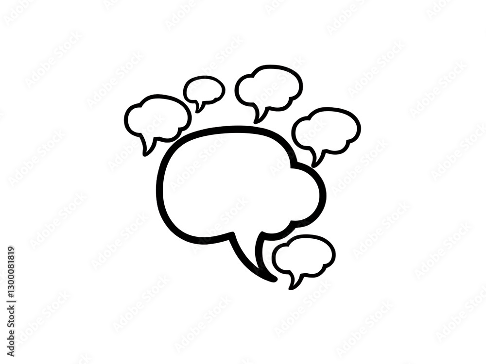 Creative thought bubbles illustrating ideas and concepts digital artwork minimalist style Creative thought bubbles illustrating ideas and concepts digital artwork minimalist style