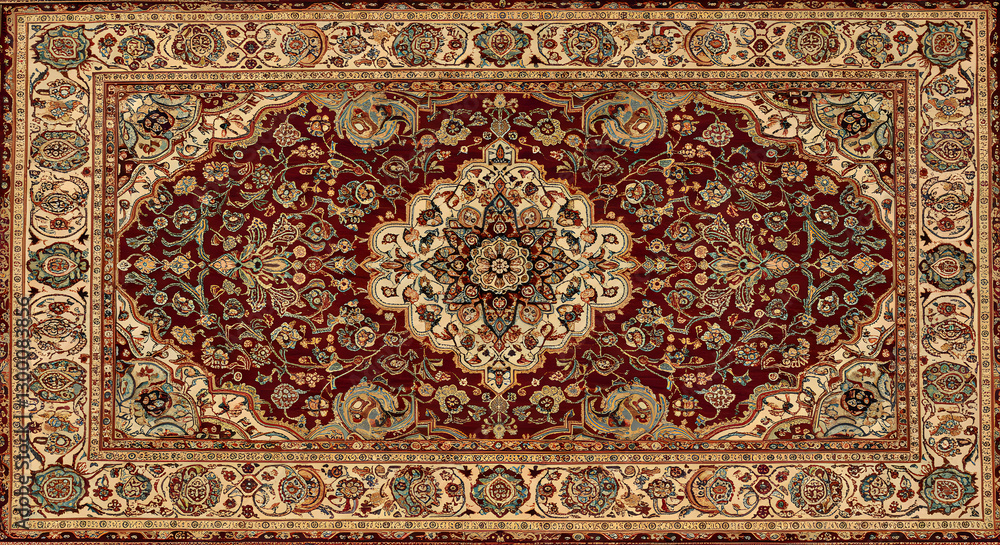Close-Up of Persian Rug Design Close-Up of Persian Rug Design