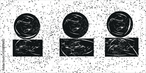 Grunge post Stamp Collection, Circle. Banners, Insignias, Logos, icons, Labels and Badges Fixed. distress vector shapes textures.blank.vector