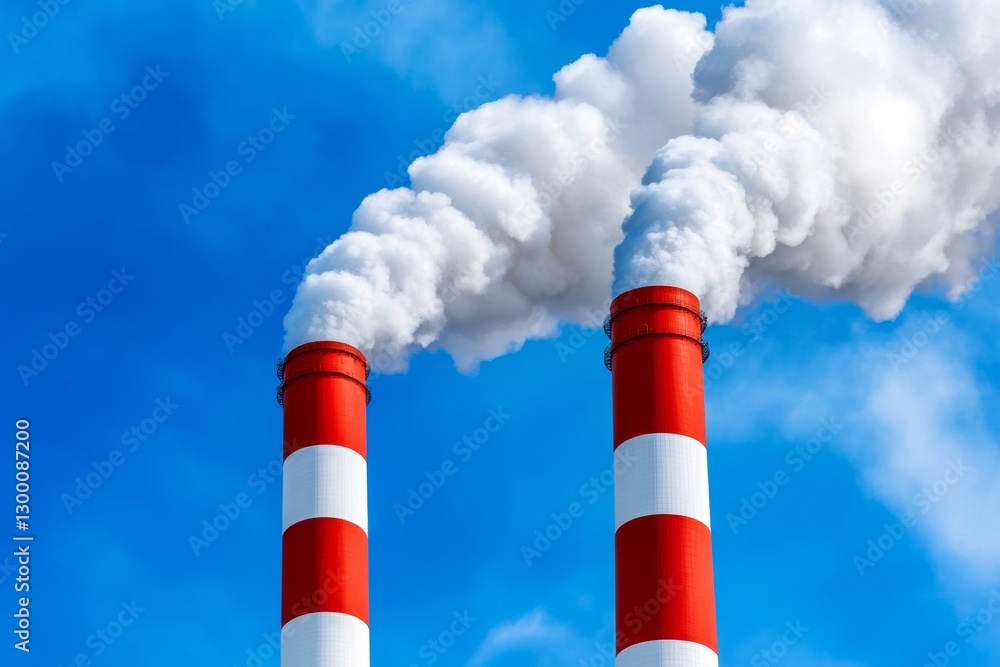 A factory with carbon capture technology, storing COâ‚‚ underground to reduce emissions A factory with carbon capture technology, storing COâ‚‚ underground to reduce emissions