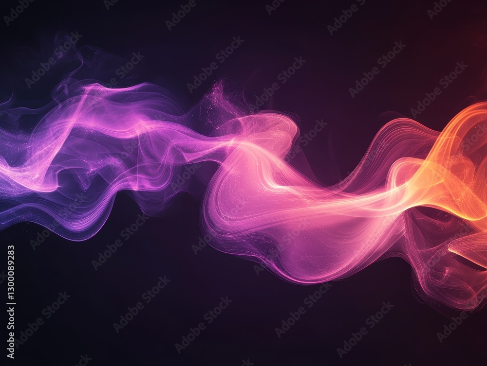 Abstract colorful smoke waves in shades of purple and orange on a dark background creating a mystical and ethereal atmosphere for artistic designs Abstract colorful smoke waves in shades of purple and orange on a dark background creating a mystical and ethereal atmosphere for artistic designs