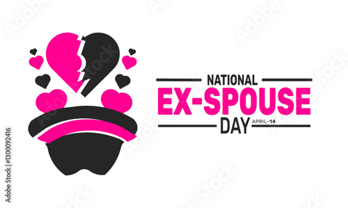 National Ex Spouse Day. Holiday concept. suitable for placard, background,Greeting Card, Poster design template with text inscription, standard Social Media Post.