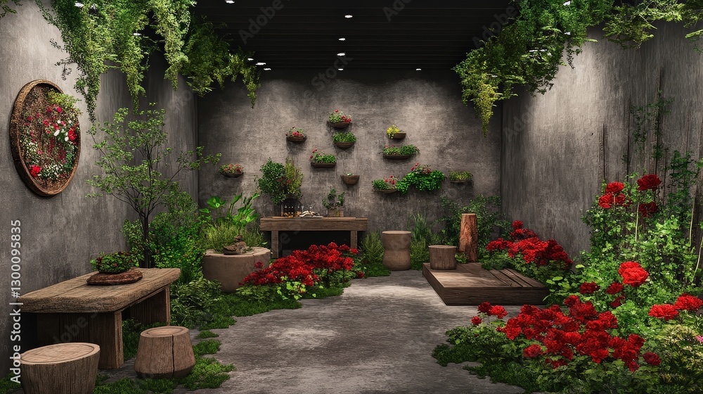 Fototapeta premium Indoor Garden Oasis