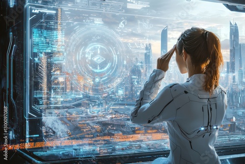 Woman considers the societal impacts of advancing technology.