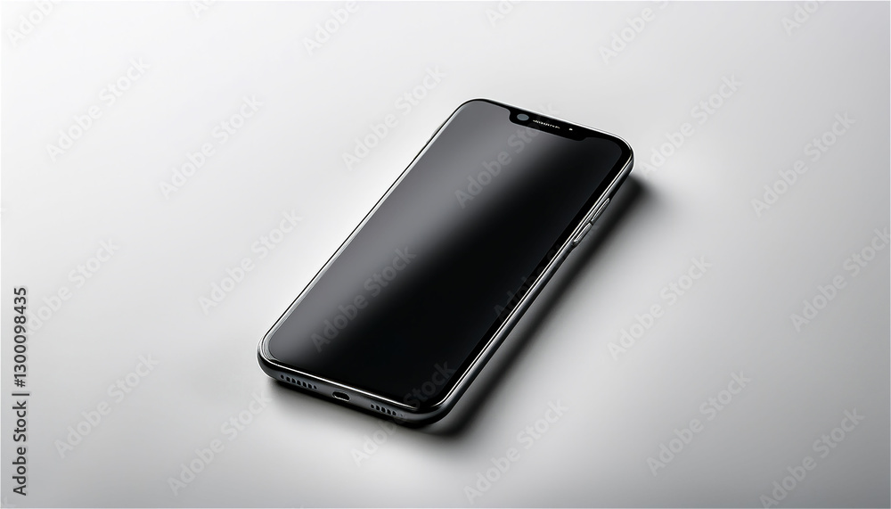 On a white background, cell phone mock-up