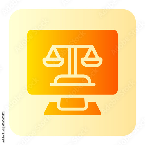 Online Court  gradient icon