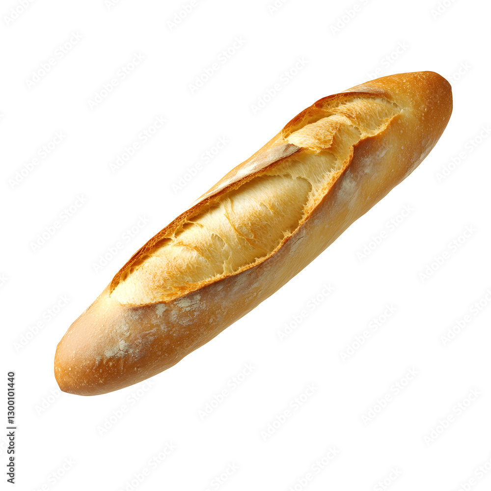 A crispy French baguette with a golden crust and soft interior, perfect for sandwiches or dipping. A crispy French baguette with a golden crust and soft interior, perfect for sandwiches or dipping.