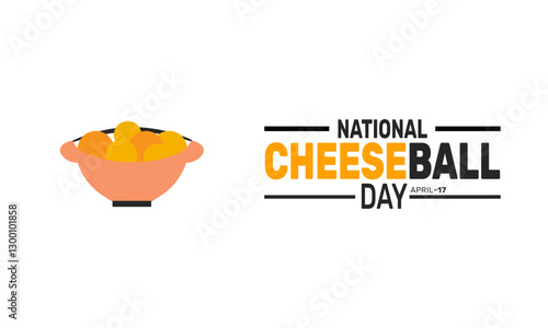  National Cheeseball Day. Holiday concept. suitable for placard, background,Greeting Card, Poster design template with text inscription, standard Social Media Post.