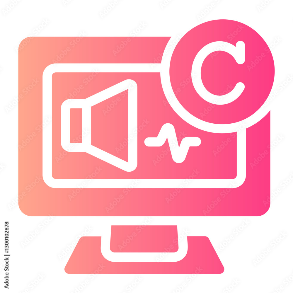 Audio gradient icon Audio gradient icon