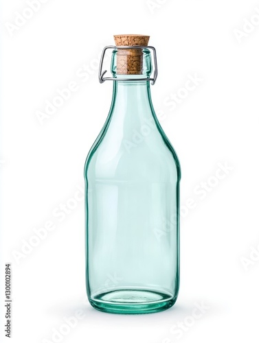 Wallpaper Mural Empty Light Green Glass Bottle with Cork and Wire Closure Torontodigital.ca