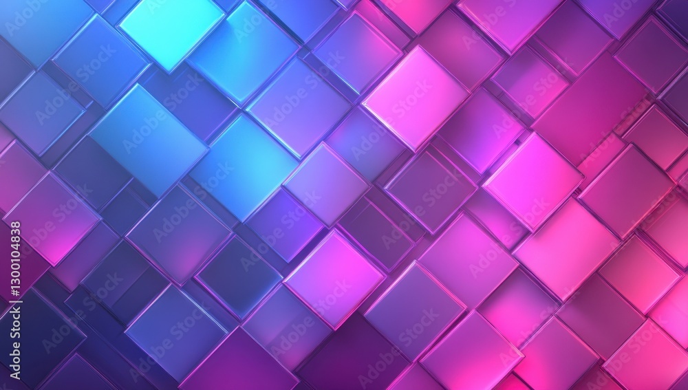 Abstract geometric background of multicolored squares in shades of blue and pink, creating a vibrant, modern digital design with depth and texture. Abstract geometric background of multicolored squares in shades of blue and pink, creating a vibrant, modern digital design with depth and texture.