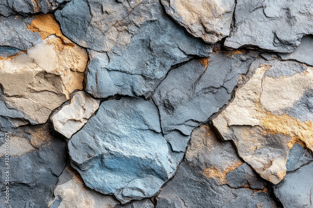 Close-up view of textured rock wall with various shades and patterns, ideal for backgrounds Close-up view of textured rock wall with various shades and patterns, ideal for backgrounds