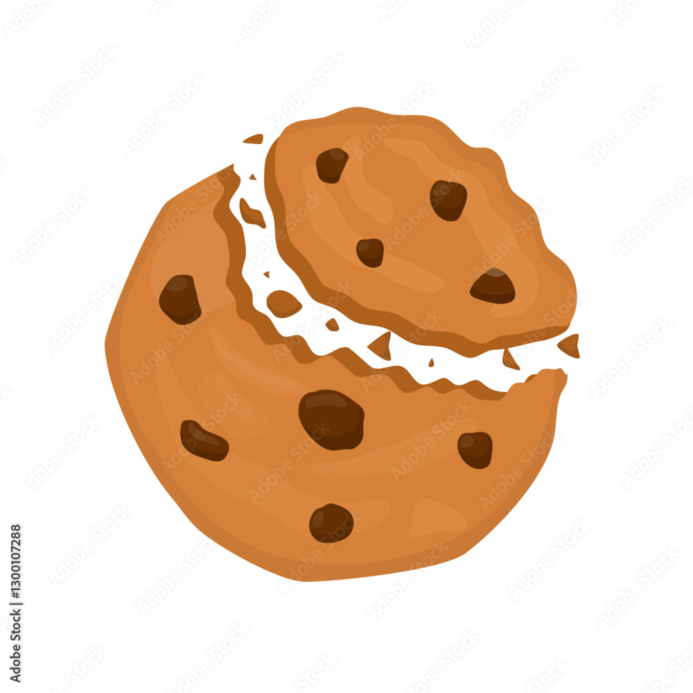 Delicious Chocolate Chip Cookies Illustration Delicious Chocolate Chip Cookies Illustration