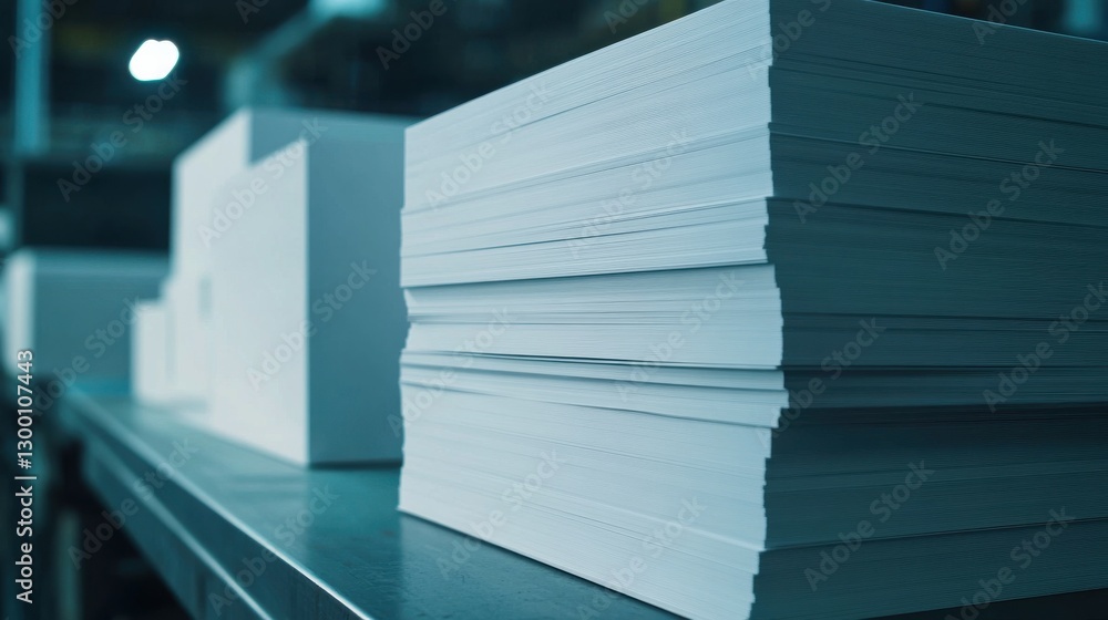 High-Speed Industrial Printer Close-Up in Clean Lighting High-Speed Industrial Printer Close-Up in Clean Lighting