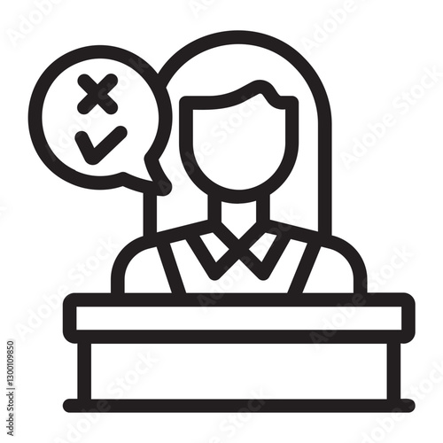 jury line icon