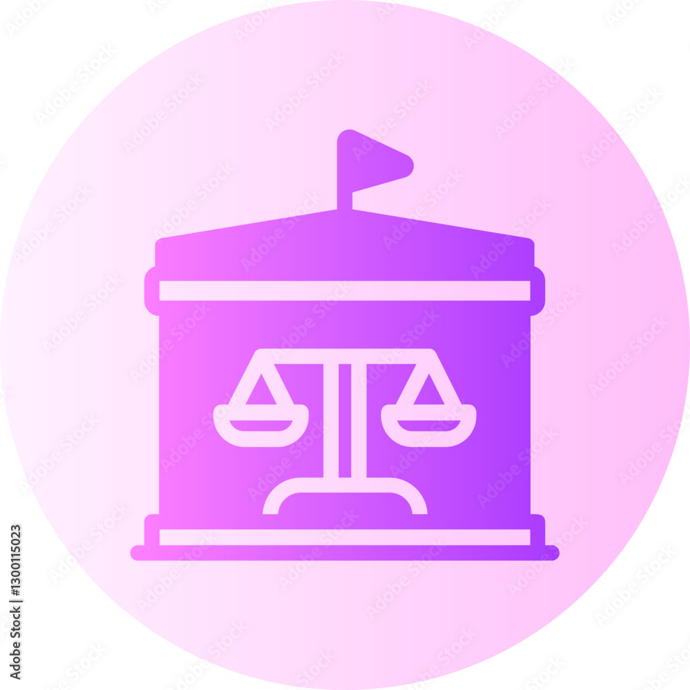 Obraz premium Courthouse gradient icon