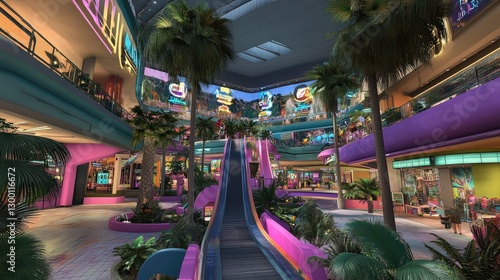 Retro Arcade Mall Interior