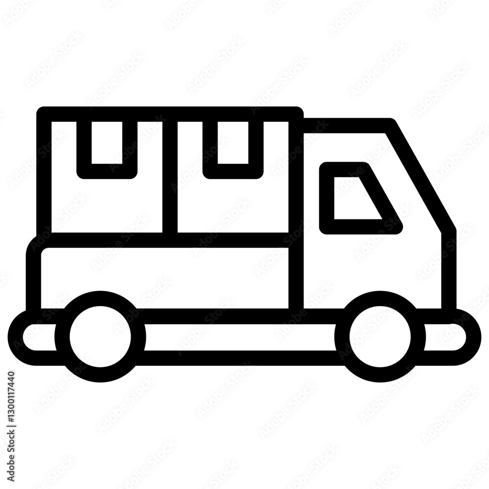 Logistics Outline Icon Logistics Outline Icon