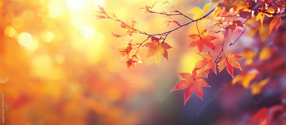 Colorful autumn foliage with bright yellow and red leaves, softly illuminated in a serene Japanese garden, showcasing the beauty of seasonal changes. Colorful autumn foliage with bright yellow and red leaves, softly illuminated in a serene Japanese garden, showcasing the beauty of seasonal changes.