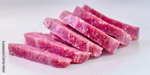 High-Quality Fresh Raw and Cooked Meat Selection Featuring Juicy Steak Cuts, Grilled Ham, and Sliced Pork with a Delicious and Mouthwatering Presentation