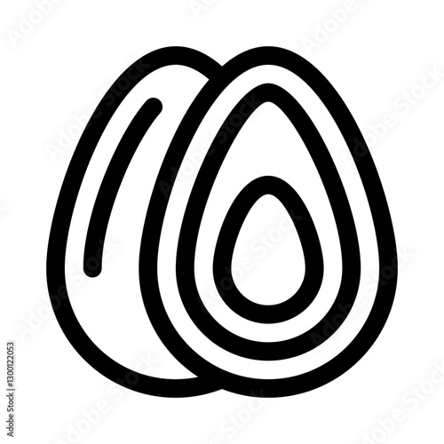 Avocado Slice line icon
