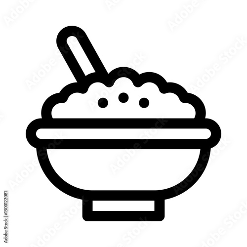 Brown Rice & Quinoa Bowl line icon