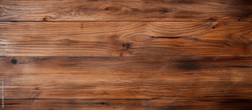 Naklejka premium Rustic dark brown wooden texture with natural grain patterns background, featuring horizontal planks and a warm aesthetic ideal for design projects.