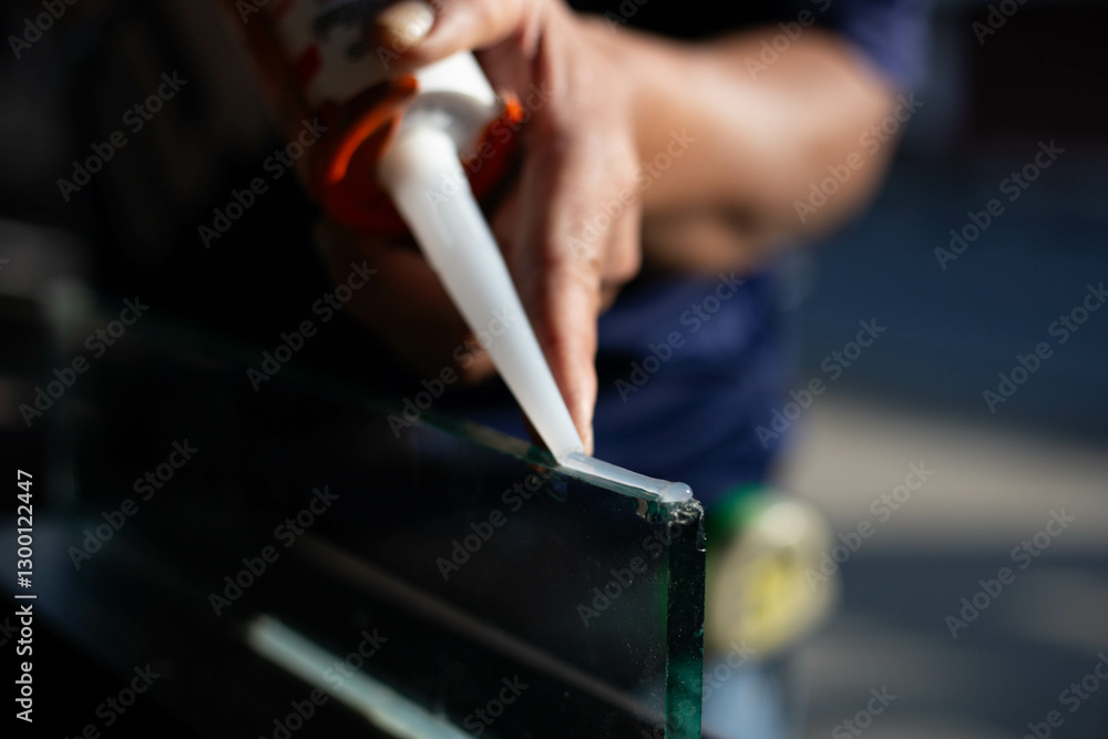Obraz premium Silicone adhesive for general and industrial applications