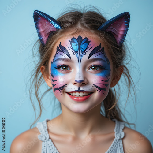 Katzengesicht Kinderschminken Fasching