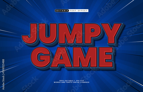 jumpy game editable text effect with a game and kids text effect