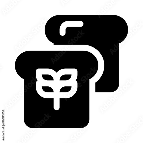 Whole Grain Bread Loaf glyph icon