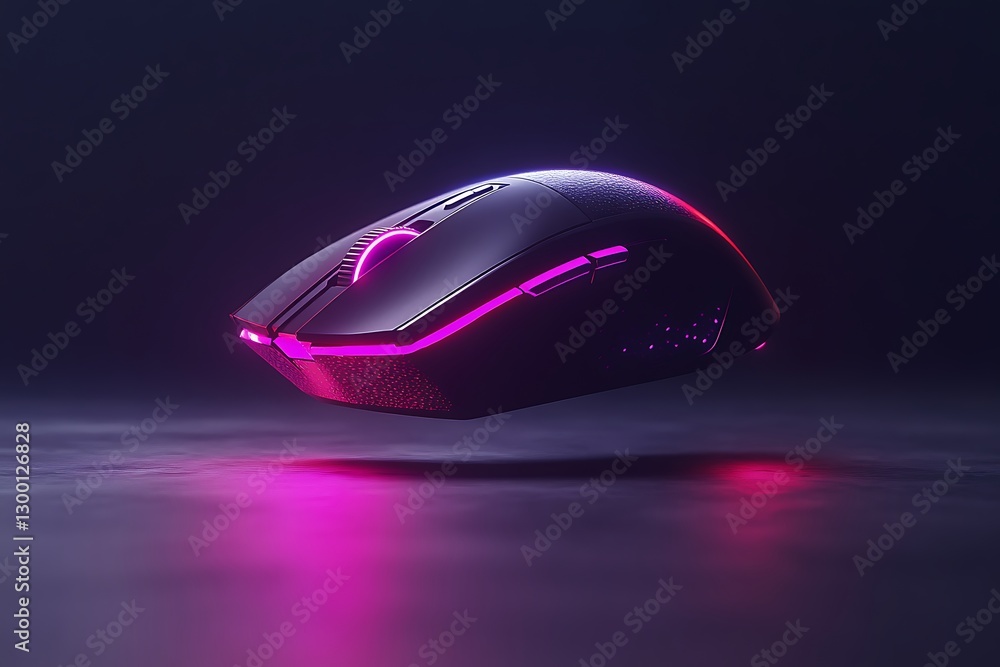 Sleek Pink Gaming Mouse - Futuristic Design Sleek Pink Gaming Mouse - Futuristic Design