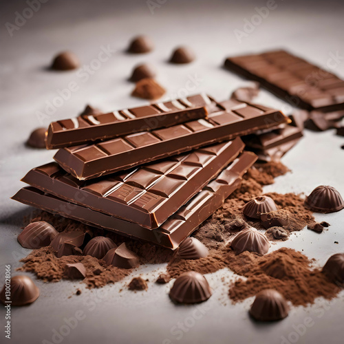 Chocolate bar a sweet and indulgent dessert treat.