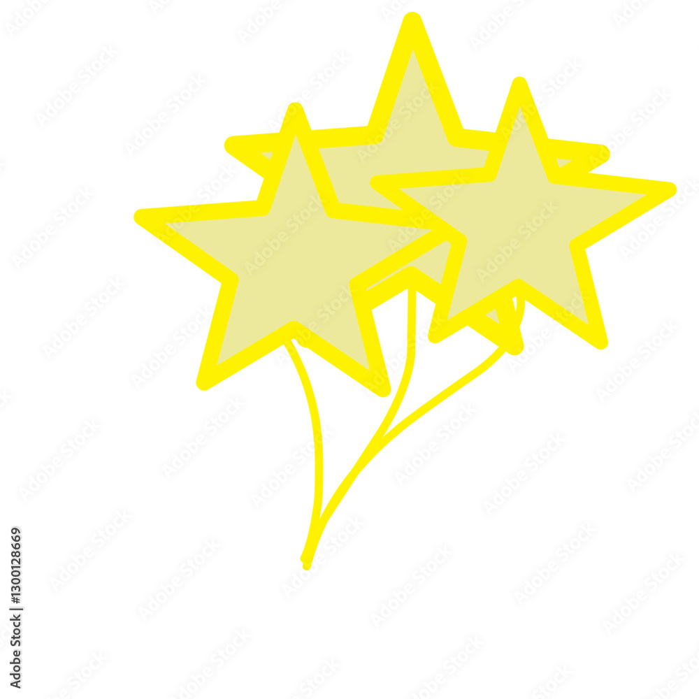 Obraz premium Star balloon elements vector