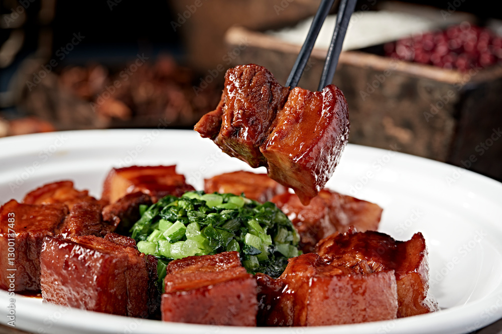 Fresh Snow Cabbage with Braised Pork Belly Fresh Snow Cabbage with Braised Pork Belly