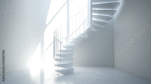 A Stylish Aluminum Spiral Staircase 