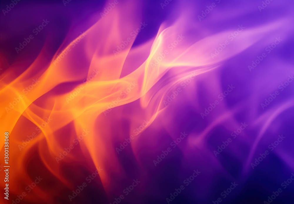 Fototapeta premium Abstract vibrant smoke in shades of orange and purple, creating a mesmerizing background with flowing patterns and dynamic movement for creative projects