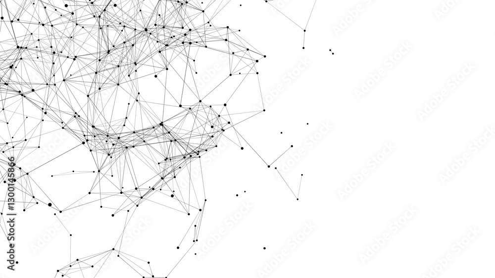 line connect network animation on white background. Line technology ...