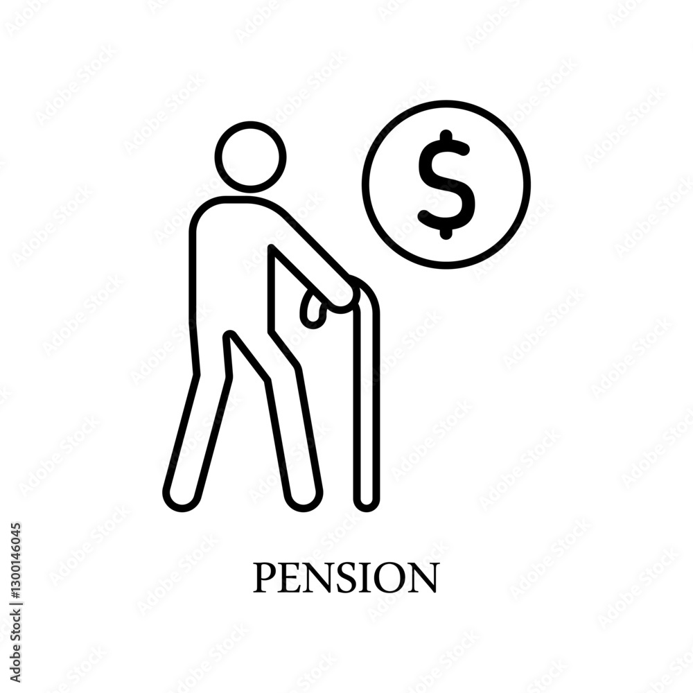 Icon a pension, isolated against a clean background.
Icon a pension, isolated against a clean background.