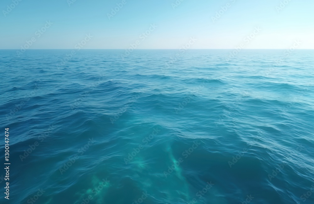 Aerial view of empty ocean with slightly rippled turquoise water surface. Calm sea nature background reflects sunlight. Minimalist wallpaper embodies tranquility, vastness, clarity. Summer backdrop Aerial view of empty ocean with slightly rippled turquoise water surface. Calm sea nature background reflects sunlight. Minimalist wallpaper embodies tranquility, vastness, clarity. Summer backdrop