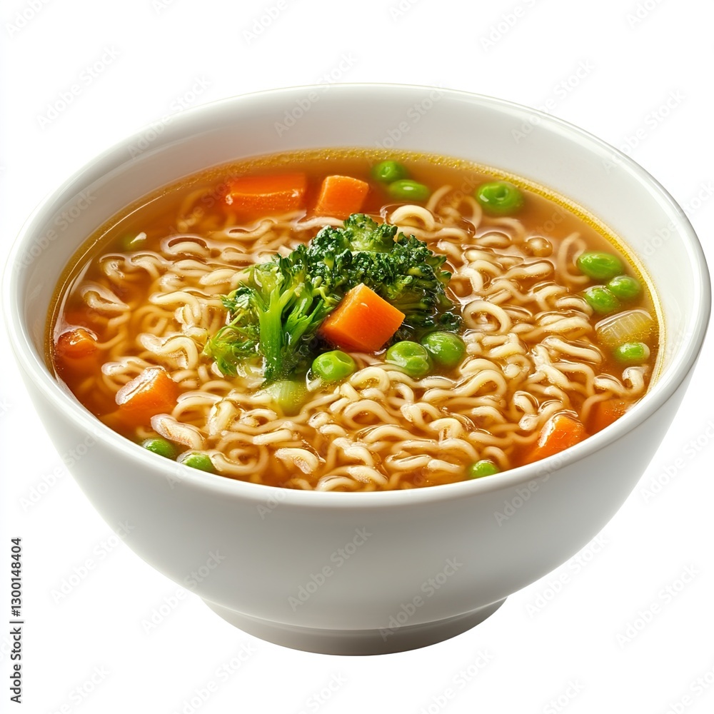 PNG Bowl of soup with noodles and vegetables isolated on white background PNG Bowl of soup with noodles and vegetables isolated on white background