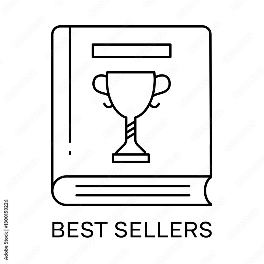Best Sellers – Book with a Trophy Representing Popular and Highly Rated Books Best Sellers – Book with a Trophy Representing Popular and Highly Rated Books
