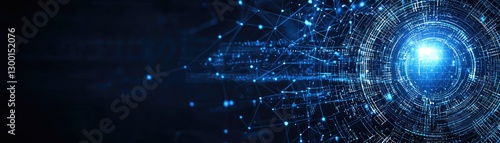 Digital network, data flow, global connection, futuristic background, tech website