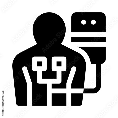 TENS therapy glyph icon