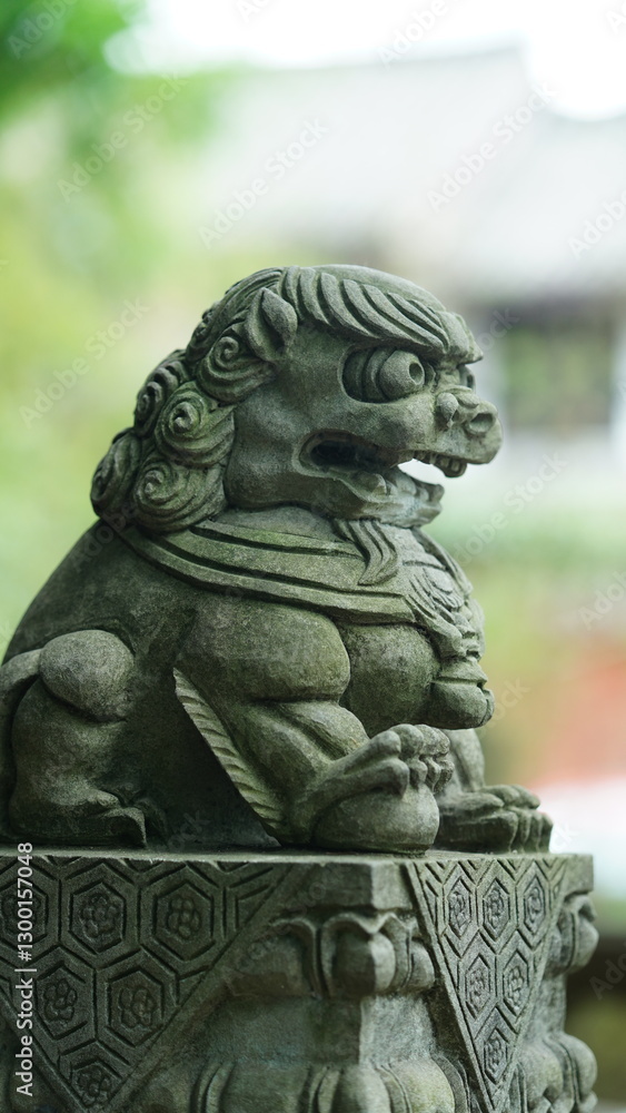 The old stone sculptures located in the temple of the China
The old stone sculptures located in the temple of the China