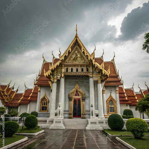 Wallpaper Mural Wat Benchamabophit, also known as the Marble Temple in Bangkok, Thailand, Torontodigital.ca
