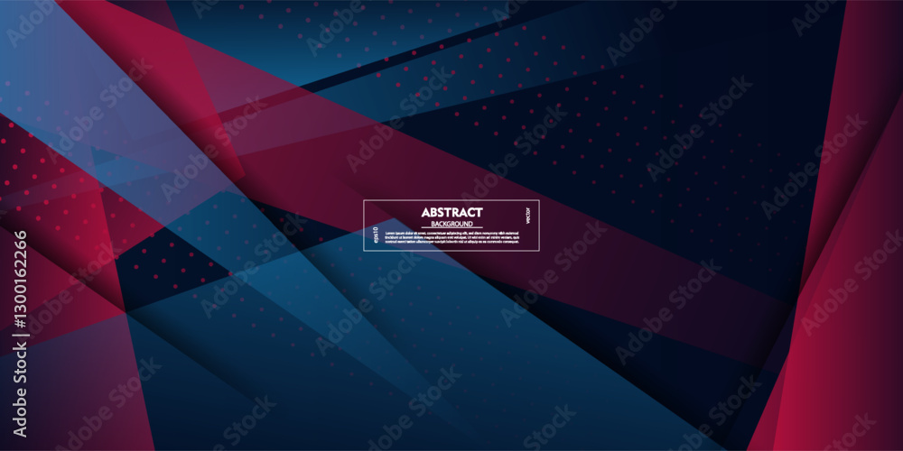 Abstract overlapping blue and red color frame background pattern with square paper cut pattern. Overlapping background with shadow design. Vector eps10